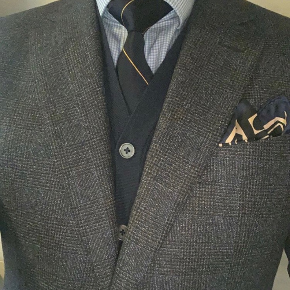 Brooks Brothers Plaid Charcoal Sport Coat